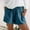 Blue, variant on Zynviq Shorts for Women Plus Size Elastic Waist Athletic Pleated Solid Wide Leg Sweatshorts Shorts Women XL