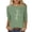 Green, variant on Easter Religious Cross Graphic Tee for Women - 3/4 Length Sleeve Crewneck Loose Fit Summer T Shirts Women Church T-Shirt