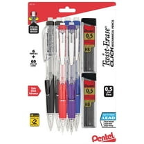 Pentel Twist-Erase Click Mechanical Pencil 0.5mm Assorted Colors 6/Pack (PD275TLBPS6M)