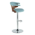 thumbnail image 5 of Gardenia Adjustable Bar Stools Set of 3, Chrome Bar Stools, Bar Chairs, Swivel Bar Stools Set of 3, Bar Height Stools, Bar Stools for Kitchen Counter (Teal), 5 of 6