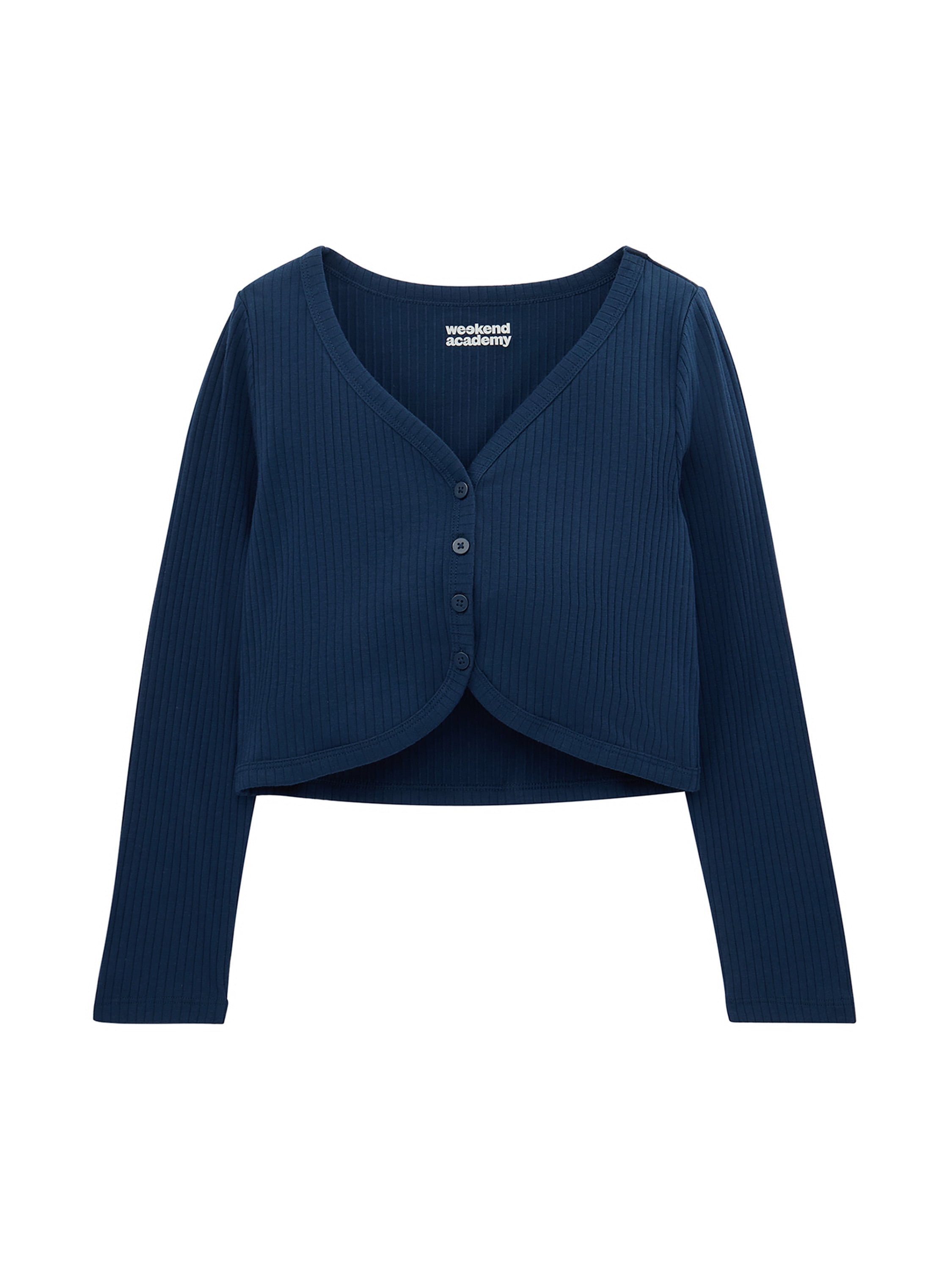 Weekend Academy Girls Long Sleeve Ribbed Cardigan, Sizes 4-18