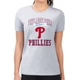 thumbnail image 4 of Women's G-III 4Her by Carl Banks Heather Gray Philadelphia Phillies Super-Slim Fit Lightweight Team Logo Graphic T-Shirt, 4 of 5