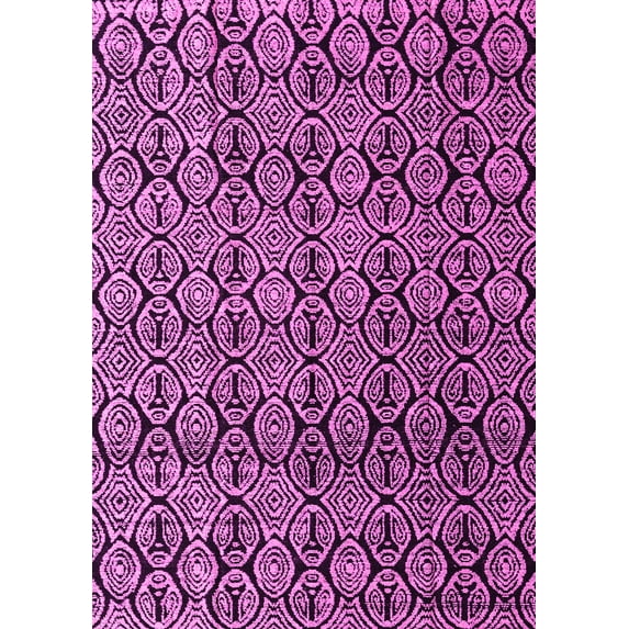 Ahgly Company Indoor Rectangle Abstract Pink Modern Area Rugs, 5' x 7'