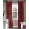 thumbnail image 4 of Red Plants Texture Sheer Curtains 63 Inch Length 2 Panels Set for Living Room/Bedroom, Vintage Country Trees Pattern Kitchen Curtains Grommet Semi-Sheer Curtains Drapes Window Treatments 42"x63"x2, 4 of 7