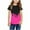 Hot Pink, variant on YLSDY Children Boy Girl Color Block Tshirts Boat Neck Tee Tops for Child Short Sleeve Thin Summer Fall Shirts 2025 Blue 3-4 Years