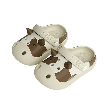 

Crocs for Kids Girls Boys Cartoon Cow Clogs Slippers Non-Slip Sandals Toddler Slip On Lightweight Beach Pool Sandals