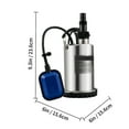 thumbnail image 1 of Submersible Water Pump 9500L/H W/ 10 M Cord And Automatic Tethered Float Switch For Clean Empty Flooded Area Swimming Pool ,Long Lasting, 1 of 7