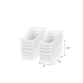 thumbnail image 5 of IRIS 15" x 6" Plastic Connecting Book and Paper Storage Container Bin, 8-Pack, Vertical Standing Plastic Book Binder Notebook File Craft Organizer Box for Office, Clear, 5 of 6