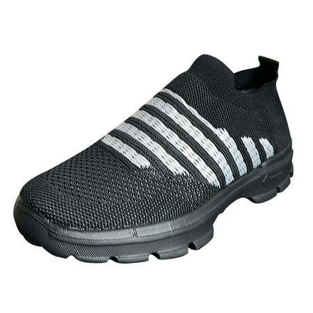 

Casual Shoes for Women Stripe Sneaker for Women Mesh Running Shoes Athletic Tennis Walking Shoes Fly Woven Breathable Sneakers Sport Shoes Knit Running Shoes Women Casual Shoes Cloth Black 37