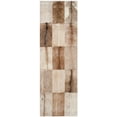 thumbnail image 2 of SAFAVIEH Studio Leather Shavonne Geometric Runner Rug, Beige/Brown, 2'3" x 7', 2 of 5