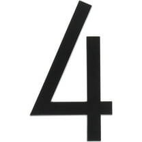 Hy-Ko Products FM-6/4 Floating House Number 4 FOUR 6" High Black