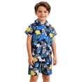 thumbnail image 3 of JUjie Boys 2-Piece Summer Outfit Short-Sleeve Bow Tie Activewear Button Closure Shirt Set Summer Outdoor Clothes Z01Multicolour 12-18 Months, 3 of 5