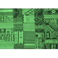 thumbnail image 1 of Ahgly Company Indoor Rectangle Patchwork Emerald Green Transitional Area Rugs, 2' x 4', 1 of 4