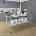 thumbnail image 6 of AmGood 30 in. x 72 in. Stainless Steel Table | Metal Utility Kitchen Prep Work Table | NSF, 6 of 9