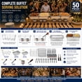 thumbnail image 2 of VeZee 50 Piece All-in-One Chafing Dish Buffet Set with Racks, Fuel Cans & Serving Utensils for Catering, Parties & Events, 2 of 9
