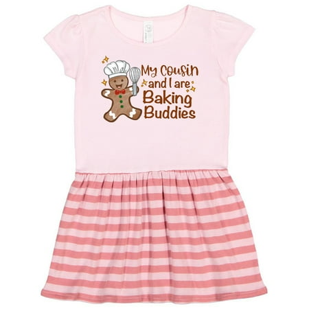 

Inktastic My Cousin And I Are Baking Buddies Gift Toddler Girl Dress