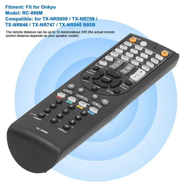 Control Remoto De TV, Control Remoto De Televisión Para El Hogar Sensible Alcance De 10 M Funciona Con Pilas AA Sensación Cómoda Material ABS Para TX-NR709 Para TX-NR646