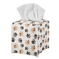 thumbnail image 7 of ZUXONGSY Dog Paw Square Tissue Box Covers PU Leather Tissue Cube Box Cover Stylish Tissue Box Cover Customized Printed Tissue Cover for Bathroom,Car,Bedroom, Hotel, Office, 7 of 7