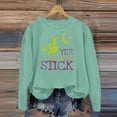 thumbnail image 2 of WEIWEN Halloween Sweatshirts for Women Dressy Yes I Can Drive A Stick Witch Printed Long Sleeve Fall Outfits for Women Tops Women's Sweaters Fashion Clothing M, 2 of 3