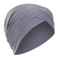 thumbnail image 2 of Kiplyki Women Solid India Hat Muslim Ruffle Cancer Chemo Beanie Turban Wrap Scarf Cap, 2 of 2
