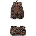 thumbnail image 2 of Hippie Canvas Women Backpack Purse- Boho Style Ethnic Drawstring Causal Double Shoulder Vintage Travel Daypack (Landscape), 2 of 9