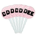 thumbnail image 1 of Dee Cupcake Picks Toppers - Set of 6 - Pink Speckles, 1 of 1