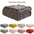 Poaug Blanket Clearance Textured Blanket Thickened Checkerboard Blanket