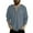 Blue, variant on Lovskoo Linen Shirts for Men Casual Loose Solid Color Drawstring Long Sleeve Shirt Cotton Linen V-Neck Shirt Olive Green