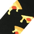 thumbnail image 4 of Crazy Socks – Pizza Slice Crew Socks – Fun Cheesy Pepperoni Pizza Graphic – Unisex Large Black, 4 of 6