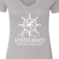 thumbnail image 4 of Inktastic Myrtle Beach South Carolina Women's V-Neck T-Shirt, 4 of 5