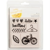 Amy Tan Finders Keepers Acrylic Stamps, 8pk, Icons & Phrases