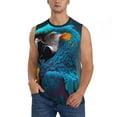 thumbnail image 1 of Balery Modern Style Blue Parrot Camisetas sin mangas para hombre, absorbe la humedad y protege contra el mal olor.-Small, 1 of 7