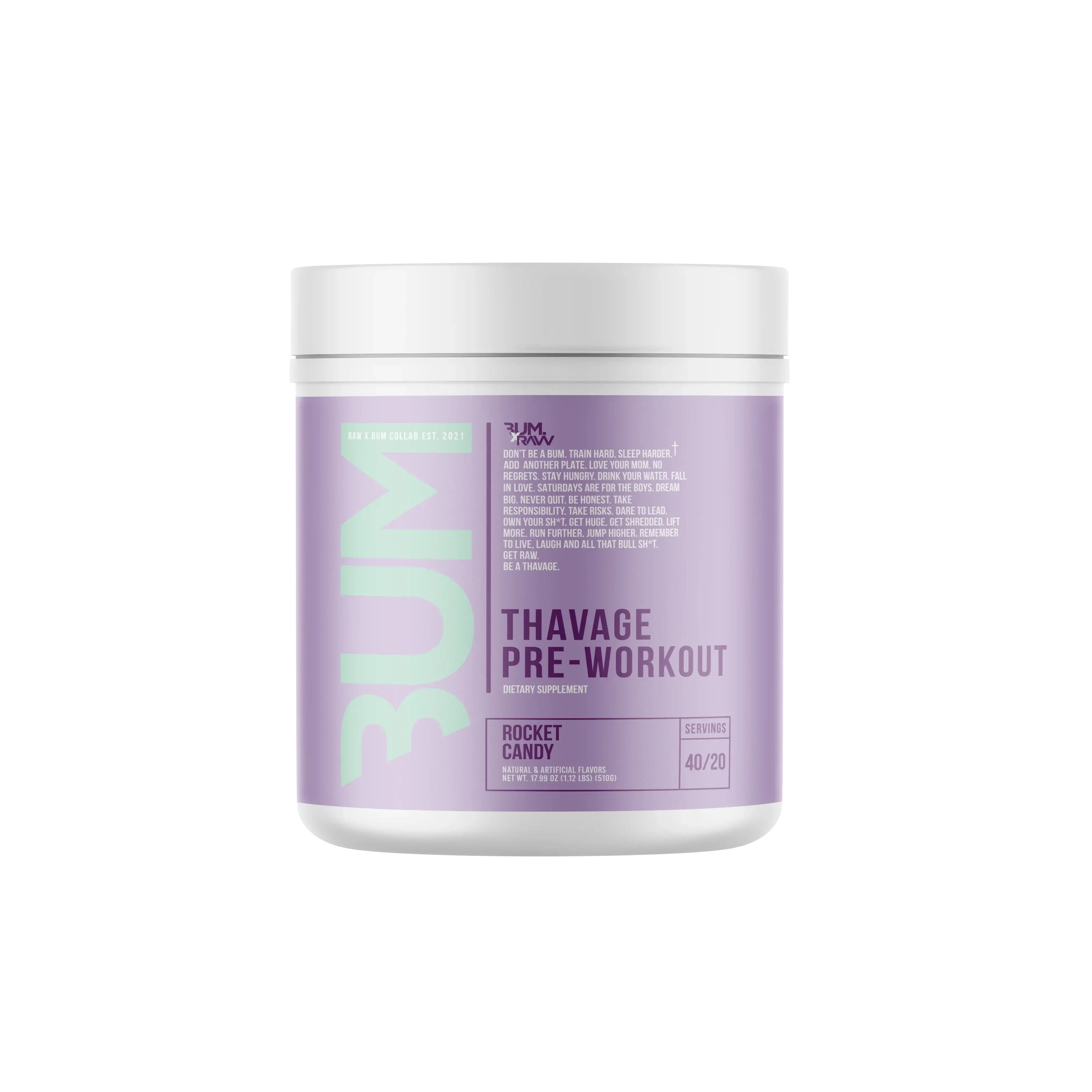 RAW Nutrition CBUM Signature Essential Pre-Workout Sour Watermelon – 60 Servings