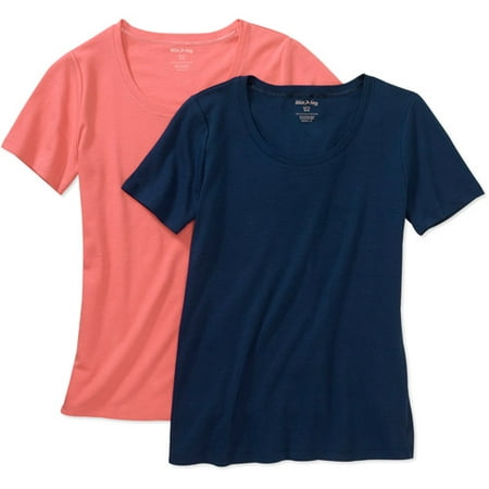White Stag - White Stag - Women's Short-Sleeve Scoop Tees, 2-Pack ...