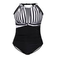 thumbnail image 4 of QHFBli Plus Size Swimsuit Women One Piece Swimsuit Tummy Control High Neck Bathing Suit Ruched Swimwear, 4 of 5