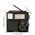 thumbnail image 5 of Solar Portable Emergency Radio Music Player LED Flashlight FM AM SW Radio Receiver Phone Charger Multi Function, 5 of 5