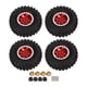 thumbnail image 1 of 4 neumáticos de goma de 2.165 in y 8 agujeros, llantas de aleación de aluminio para coche Axial SCX24 1/24 RC, color rojo, 1 of 10