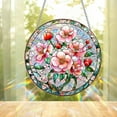 thumbnail image 2 of Rustic Style Sun Catcher Window Prism With Flower Design, Stained Glass Effect Acryic Hanging Ornament For Garden, Patio, Home Decor, 2 of 4
