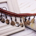 thumbnail image 4 of 1 de concha de lentejuelas étnicas con borla ribete de flecos para coser bricolaje artesanía sombrerería decoración de ropa, 4 of 9