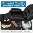 thumbnail image 6 of TrumanPick Recliner Chairs for Audlts, PU Leather  Rocker Recliners Small Spaces Sleeper Sofa Chair for Living Room, Black, 6 of 9