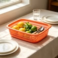 thumbnail image 4 of Large Rectangular Plastic Storage Basket, Perforated Hollow Design Vegetable Produce Bin, Multipurpose Pantry Organizer, Bread Fruit Basket for Kitchen Vegetable Pantry Food Storage, 4 of 6