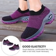 thumbnail image 3 of 1 par de zapatos deportivos de suela gruesa para mujer, zapatos con amortiguación de aire, zapatos transpirables, 3 of 8