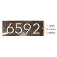 thumbnail image 4 of Floating Modern 4" Number Horizontal Address Plaque (4 characters) - Roman Bronze/Brushed Aluminum, 4 of 5