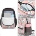 thumbnail image 4 of Kawaii Cat Pink Pattern 17" Waterproof Oxford School Backpacks for Teens, S-Shape Padded Straps, for School, Travel, Hiking, Camping, 4 of 5