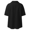 thumbnail image 7 of WAYUTE 2 Piece Sets for Women Vacation Trendy Casual Solid Color Shorts and Short Sleeve Lapel Shirt Top Slim Suits Summer Outfits, 7 of 7