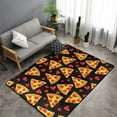 Area Rugs, Cute Love Pizza Washable Large Rugs for Living Room Dining