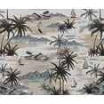 thumbnail image 2 of Soimoi Printed Waterproof Taffeta Fabric - Gray Tropical Print | 56" Wide | For Outdoor Cushions, Awnings, Table Covers & Upholstery Projects, By The Yard, 2 of 7