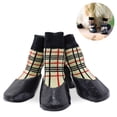thumbnail image 2 of pares de calcetines impermeables para perros, protectores antideslizantes para patas de mascotas para uso en interiores y exteriores, botas para perros con control de tracción para perros y gatos, 2 of 7