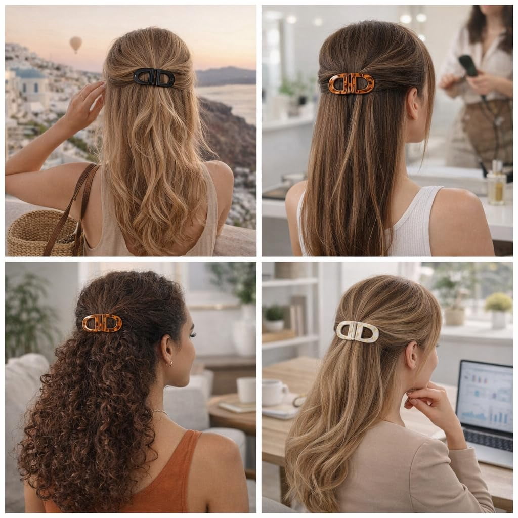 Magnetic Hair Clips - No Crease Magnet Hair Clip for Women, Strong Hold Seamless Magnetic Hair Clip for Sectioning and Styling