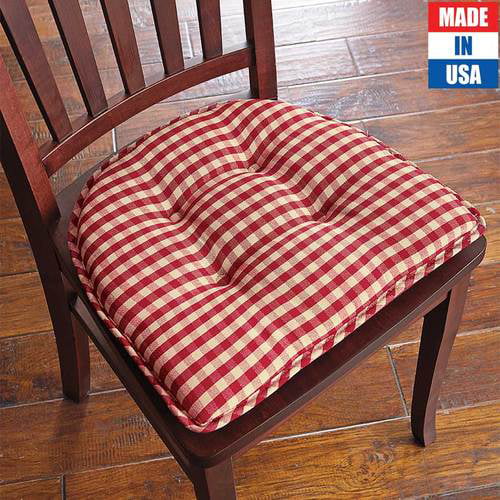 Gingham Check Seat CushionsRed